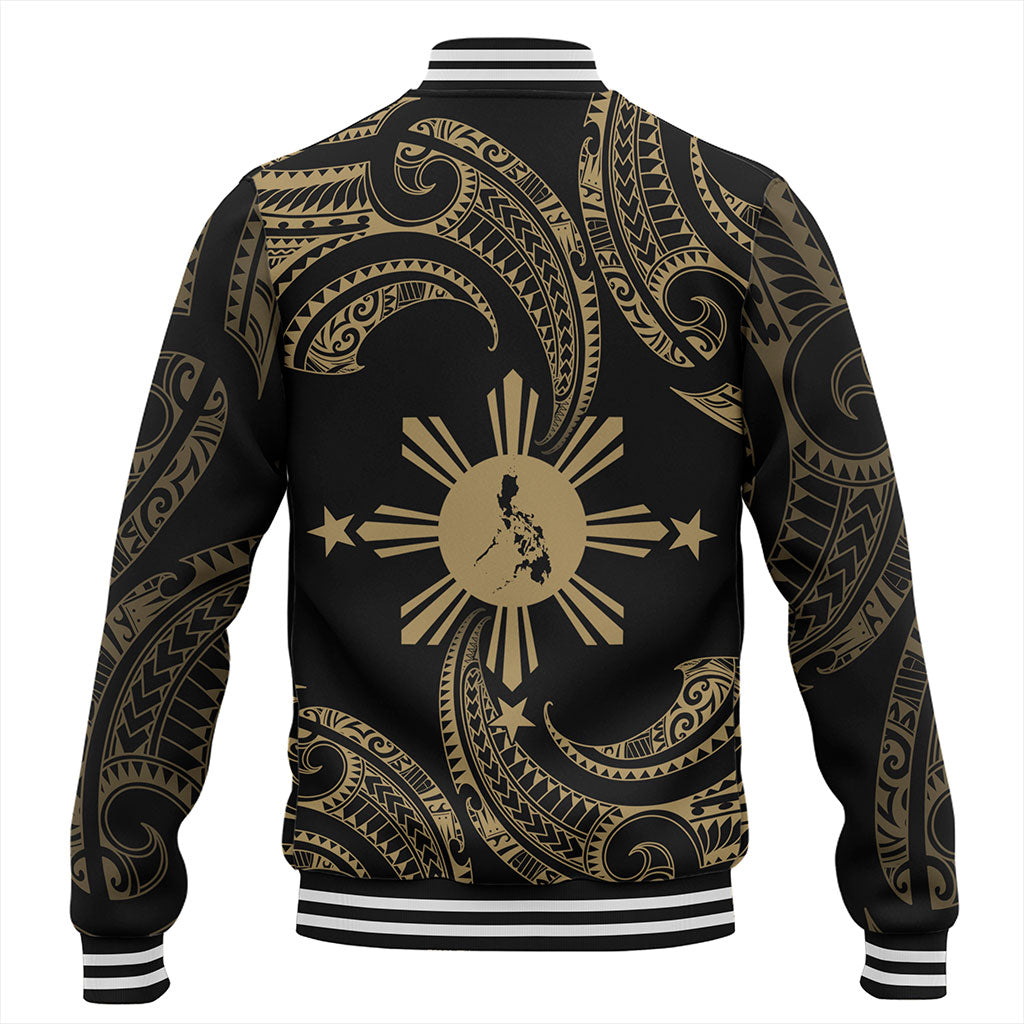 Philippines Filipinos Baseball Jacket Tribal Polynesian Wave Tattoo