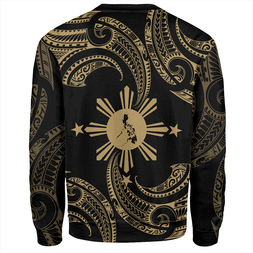 Philippines Filipinos Sweatshirt Tribal Polynesian Wave Tattoo