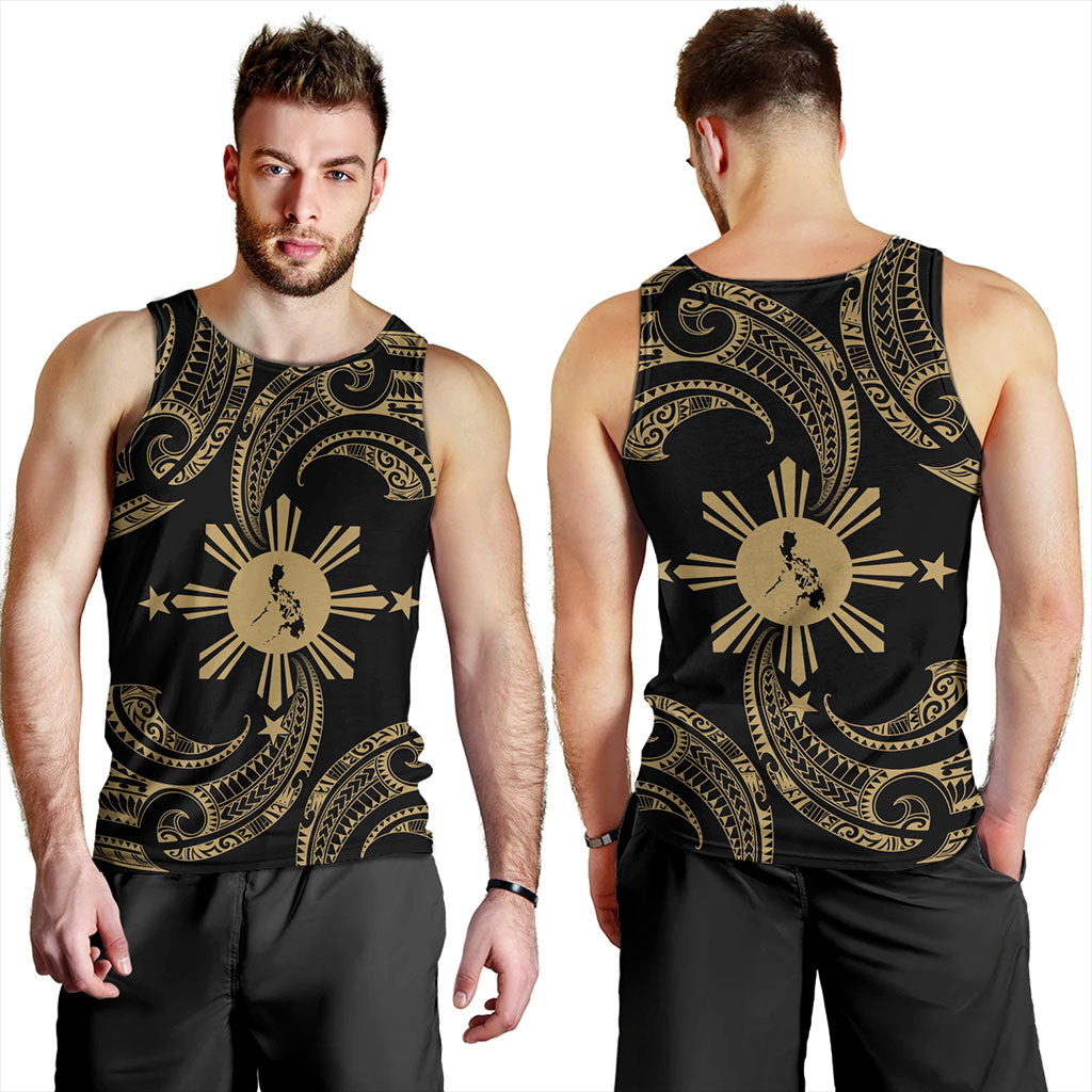 Philippines Filipinos Tank Top Tribal Polynesian Wave Tattoo