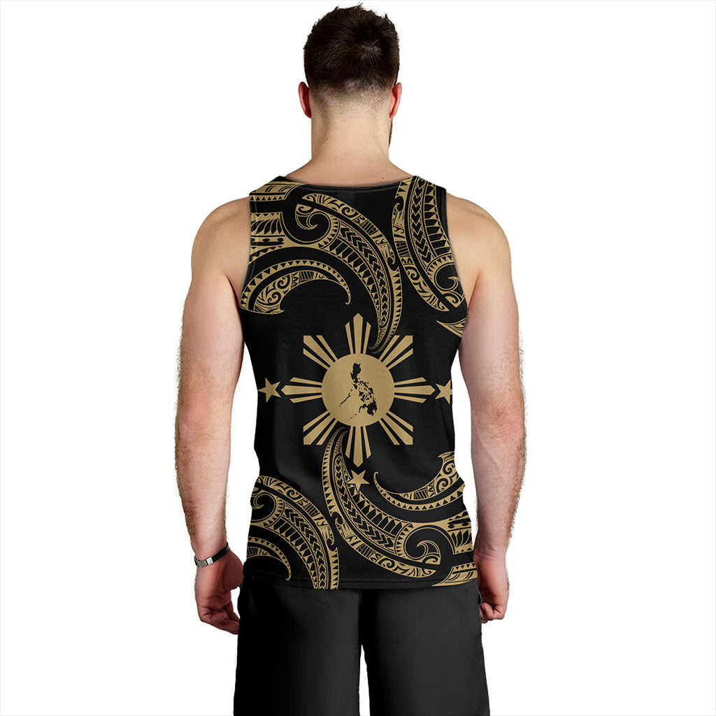 Philippines Filipinos Tank Top Tribal Polynesian Wave Tattoo