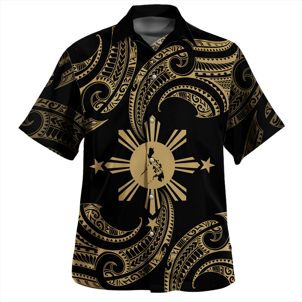 Philippines Filipinos Hawaiian Shirt Tribal Polynesian Wave Tattoo