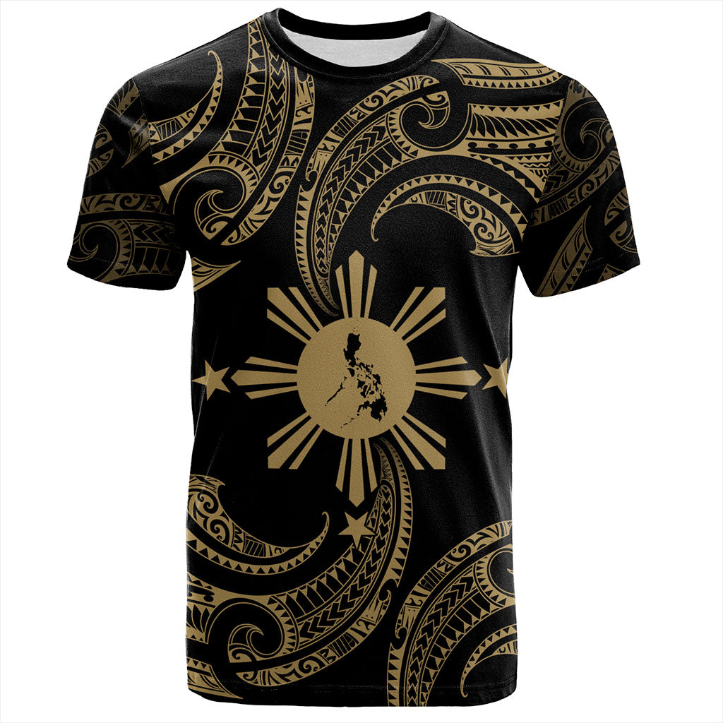Philippines Filipinos T-Shirt Tribal Polynesian Wave Tattoo