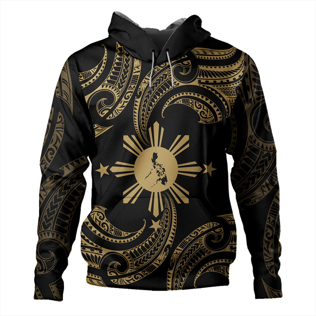 Philippines Filipinos Hoodie Tribal Polynesian Wave Tattoo