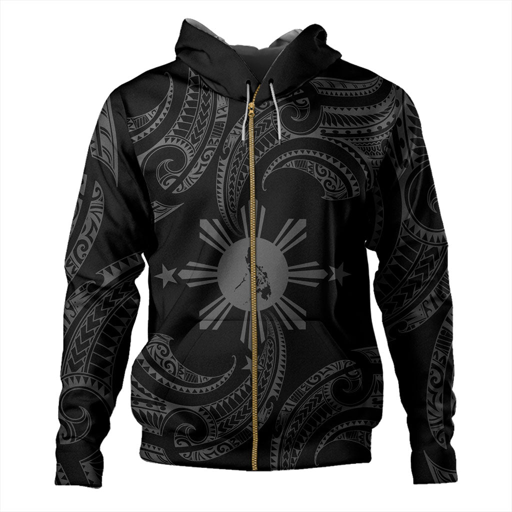 Philippines Filipinos Hoodie Tribal Polynesian Wave Tattoo
