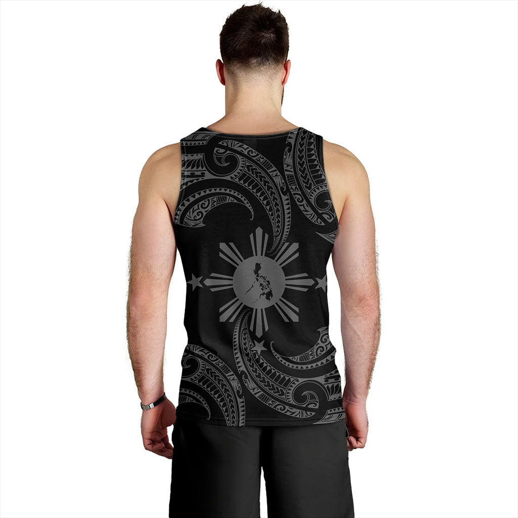 Philippines Filipinos Tank Top Tribal Polynesian Wave Tattoo