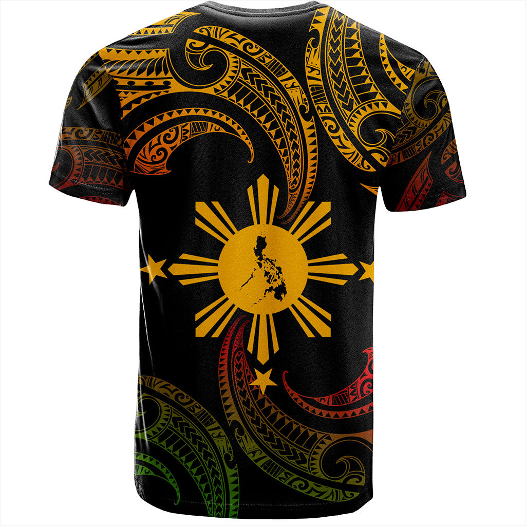 Philippines Filipinos T-Shirt Tribal Polynesian Wave Tattoo