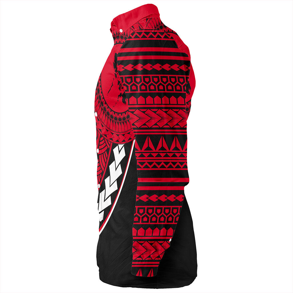 Philippines Filipinos Long Sleeve Shirt Flag And Map Pattern Circle Style