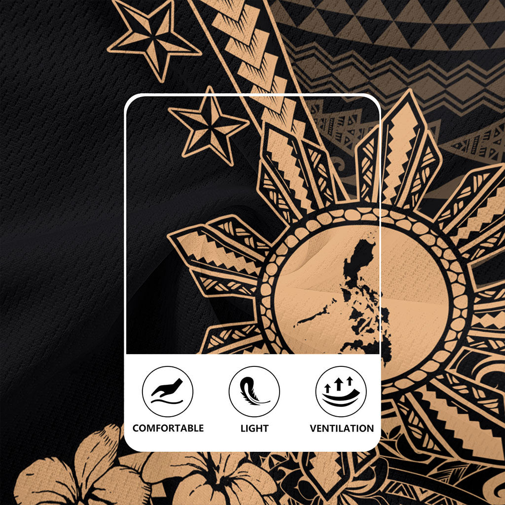 Philippines Filipinos Rugby Jersey Star With Tribal Flower Design