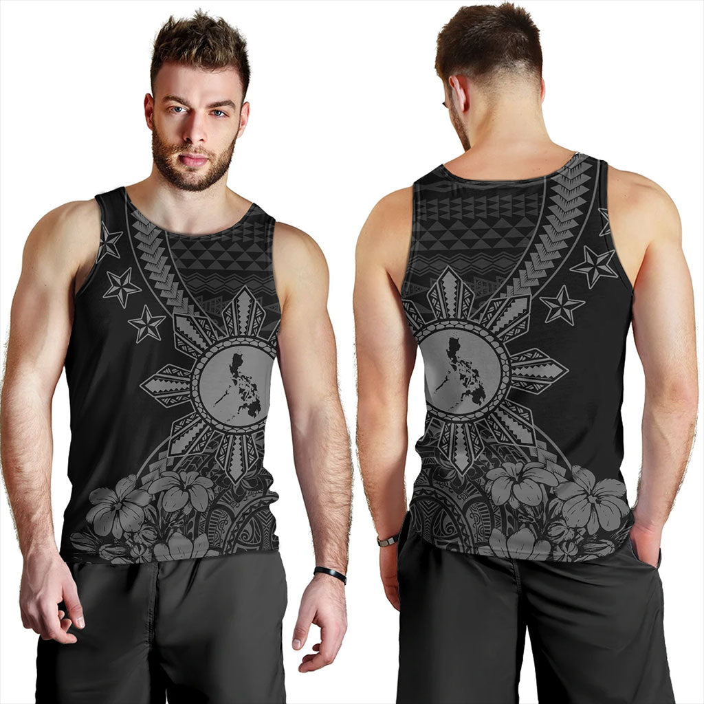 Philippines Filipinos Tank Top Star With Tribal Flower Design