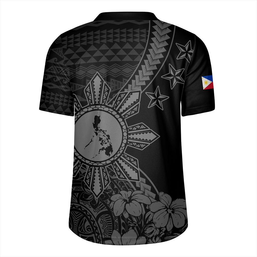 Philippines Filipinos Rugby Jersey Star With Tribal Flower Design