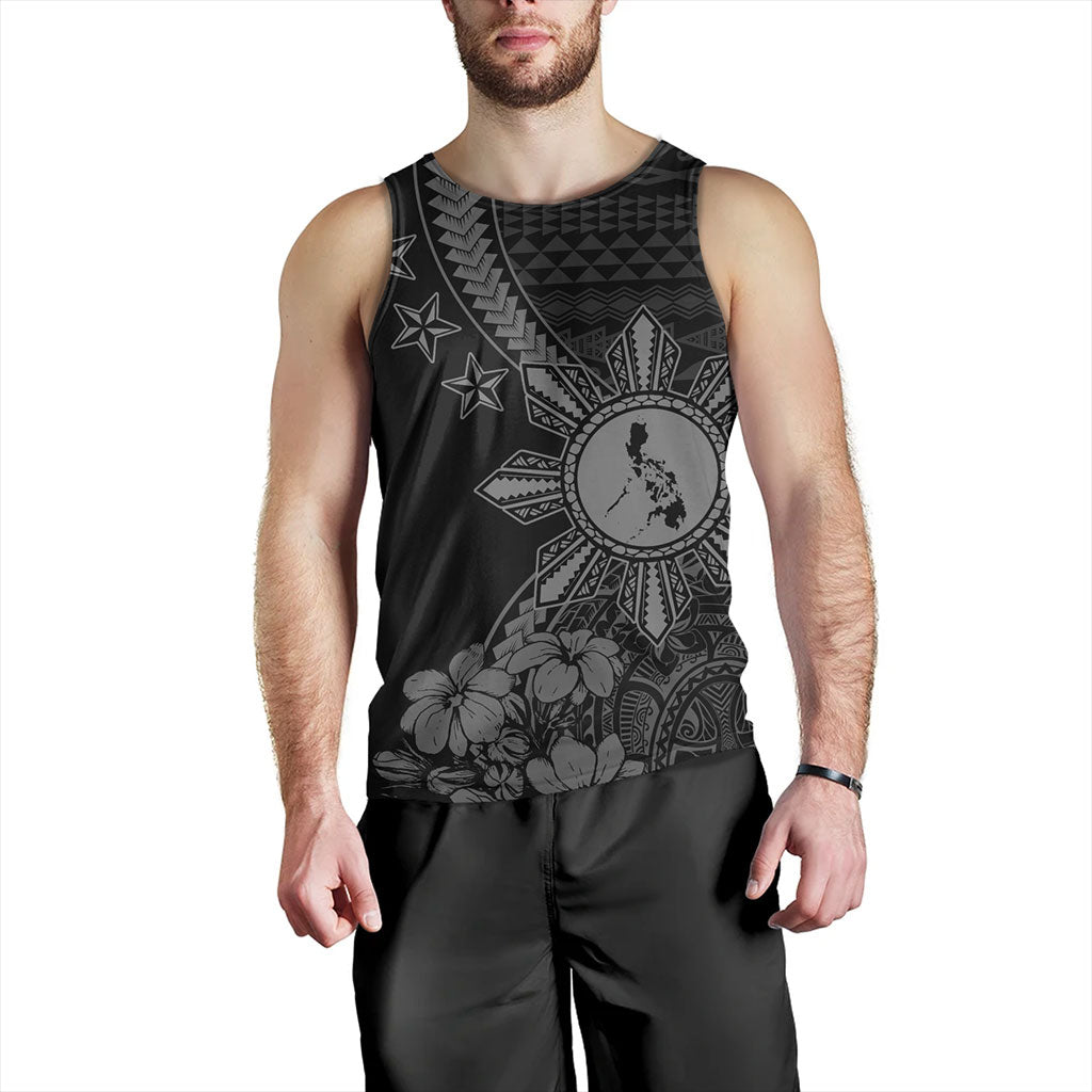 Philippines Filipinos Tank Top Star With Tribal Flower Design