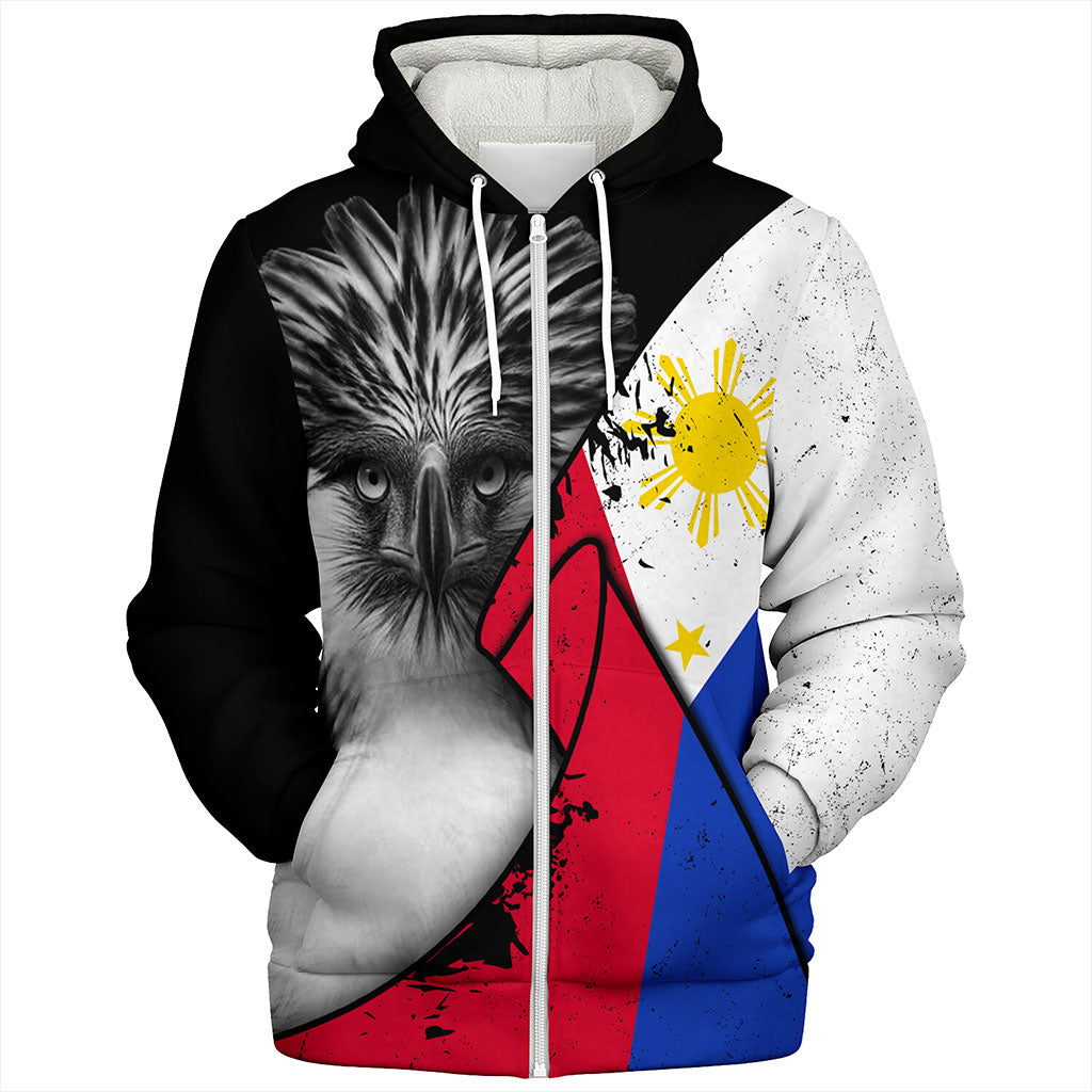 Philippines Filipinos Sherpa Hoodie Flag Shoul Style