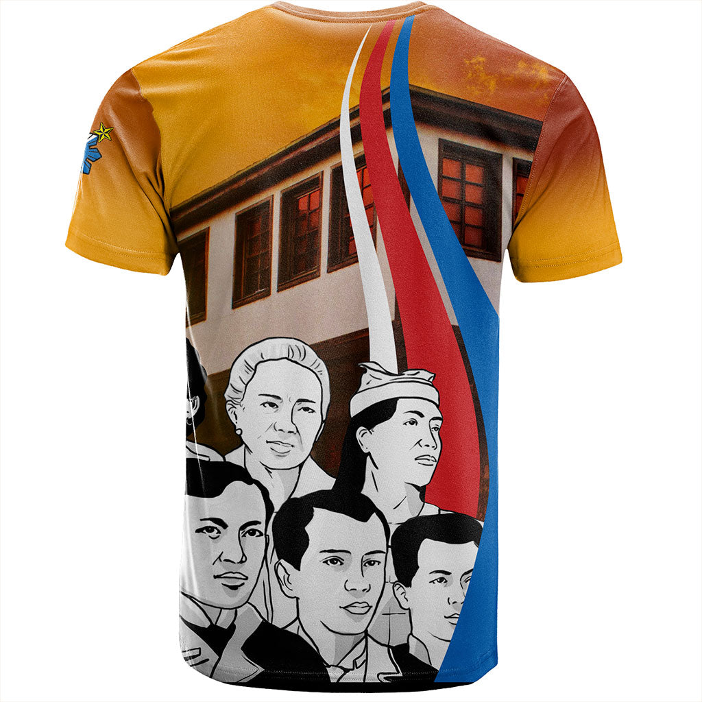 Philippines Filipinos T-Shirt National Heroes Flag Sun And Star