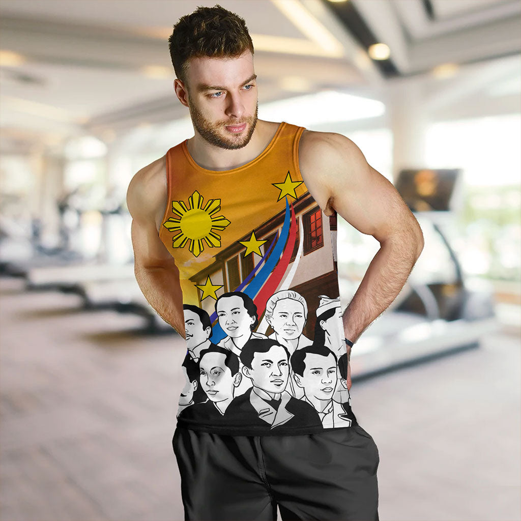 Philippines Filipinos Tank Top National Heroes Flag Sun And Star