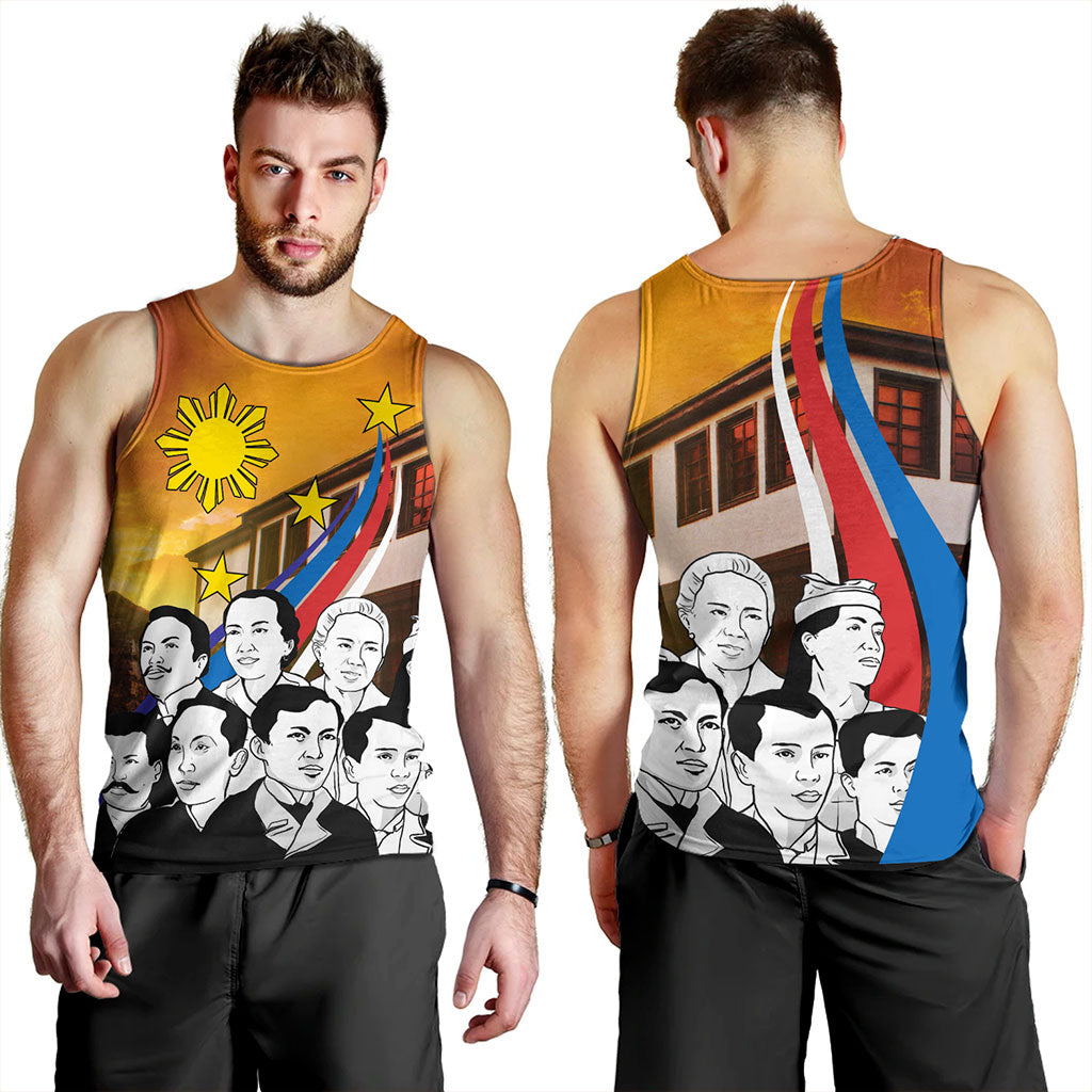 Philippines Filipinos Tank Top National Heroes Flag Sun And Star