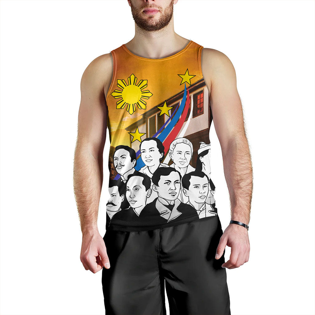 Philippines Filipinos Tank Top National Heroes Flag Sun And Star