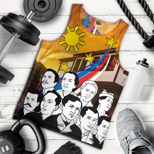 Philippines Filipinos Tank Top National Heroes Flag Sun And Star
