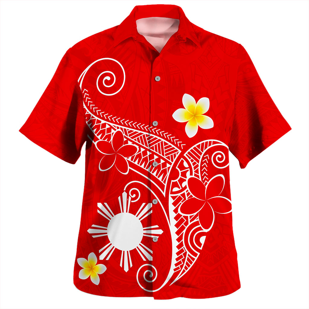 Philippines Filipinos Hawaiian Shirt Polynesia Floral Tribal Ver.1