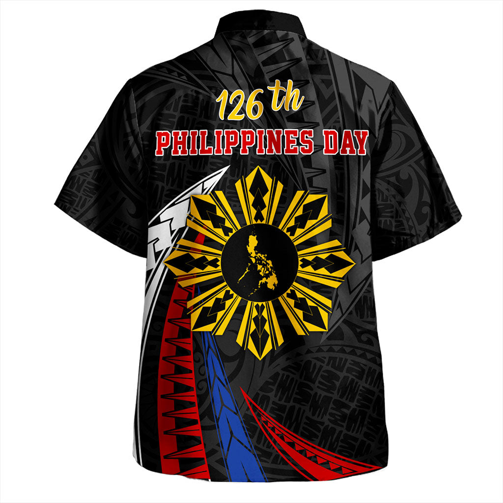 Philippines Filipinos Hawaiian Shirt Independence Day Polynesia Tribal Wave
