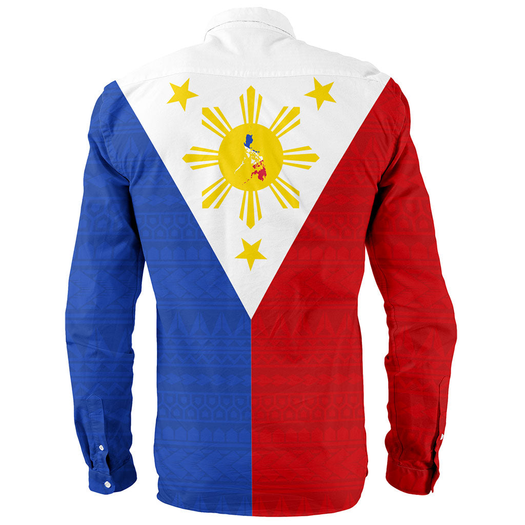 Philippines Filipinos Long Sleeve Shirt Polynesia Tribal Flag