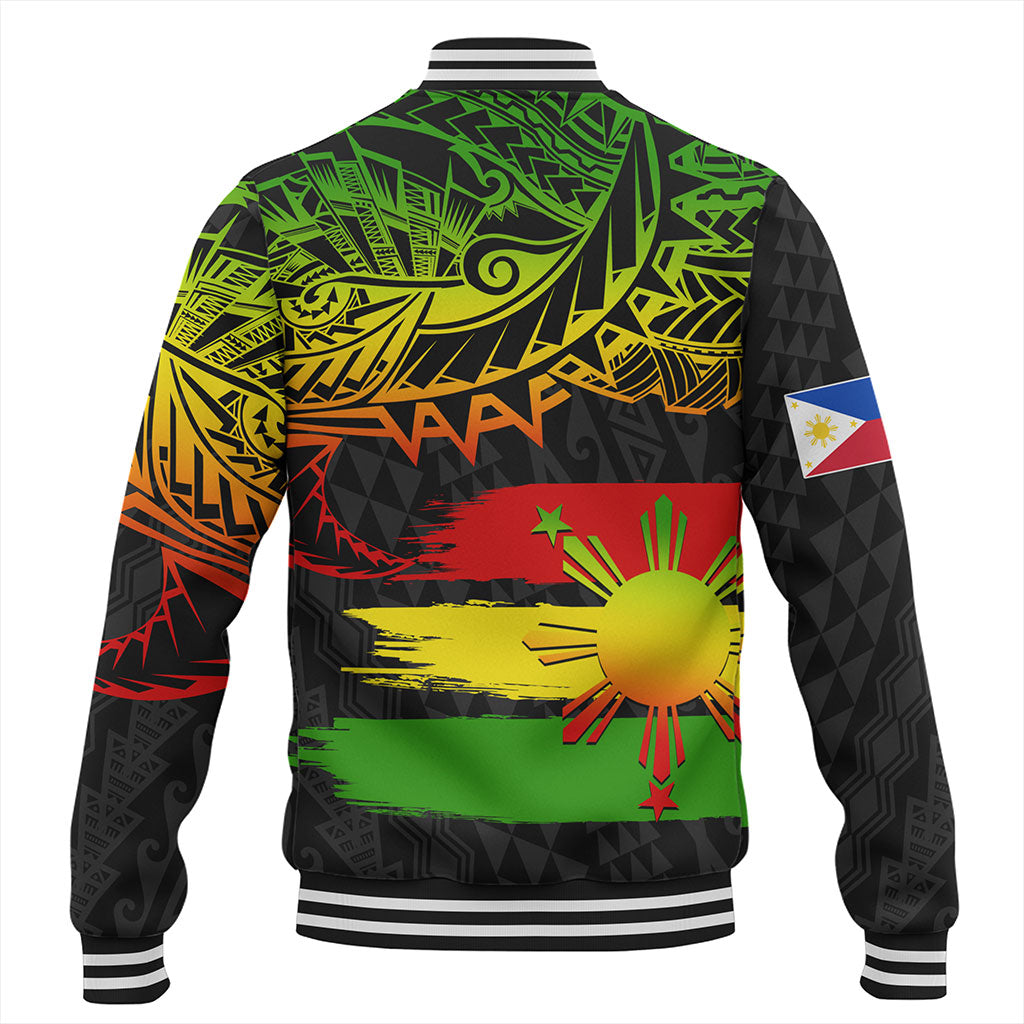 Philippines Filipinos Baseball Jacket Tribal Polynesian Grunge Reggae