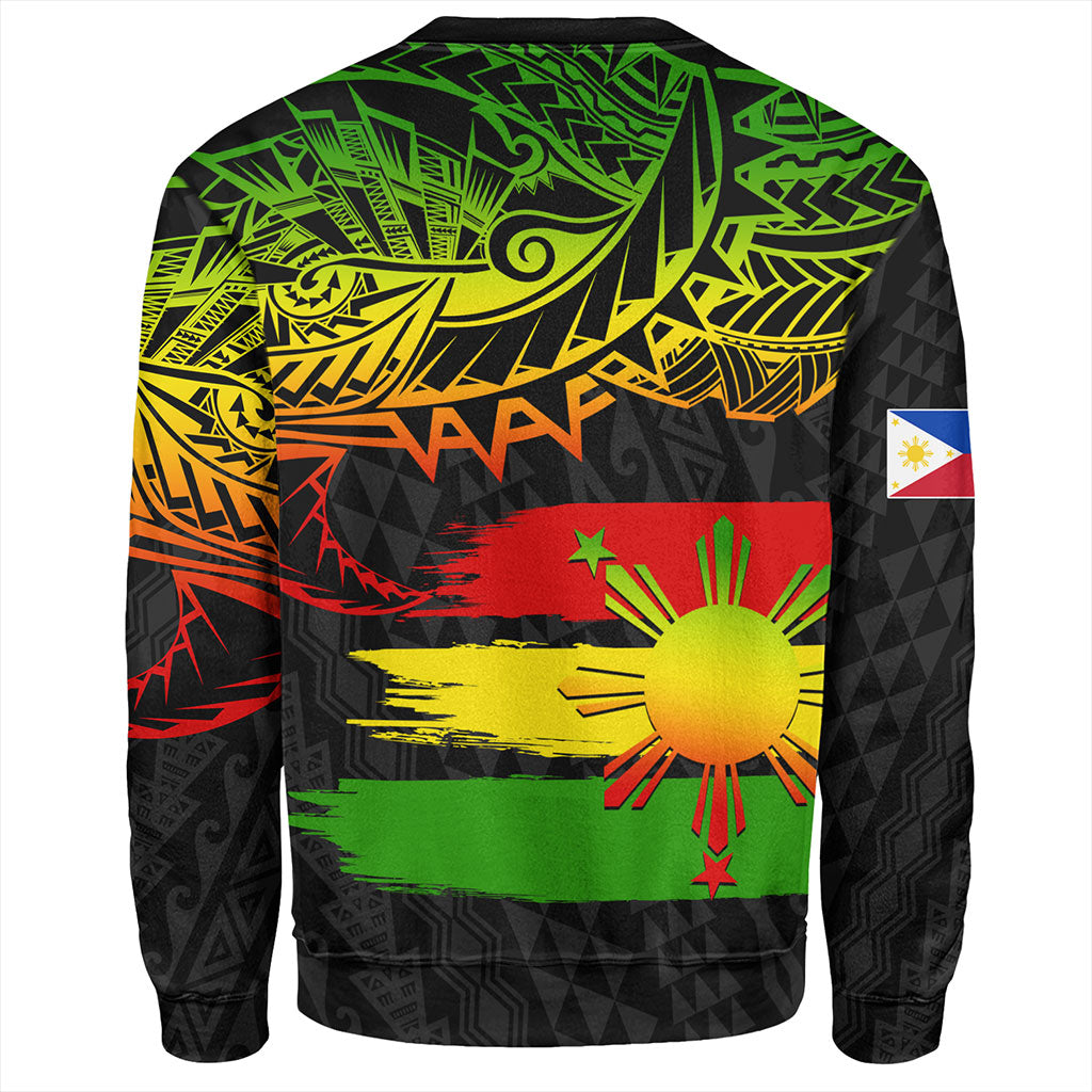Philippines Filipinos Sweatshirt Tribal Polynesian Grunge Reggae