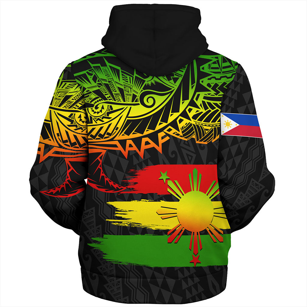 Philippines Filipinos Sherpa Hoodie Tribal Polynesian Grunge Reggae