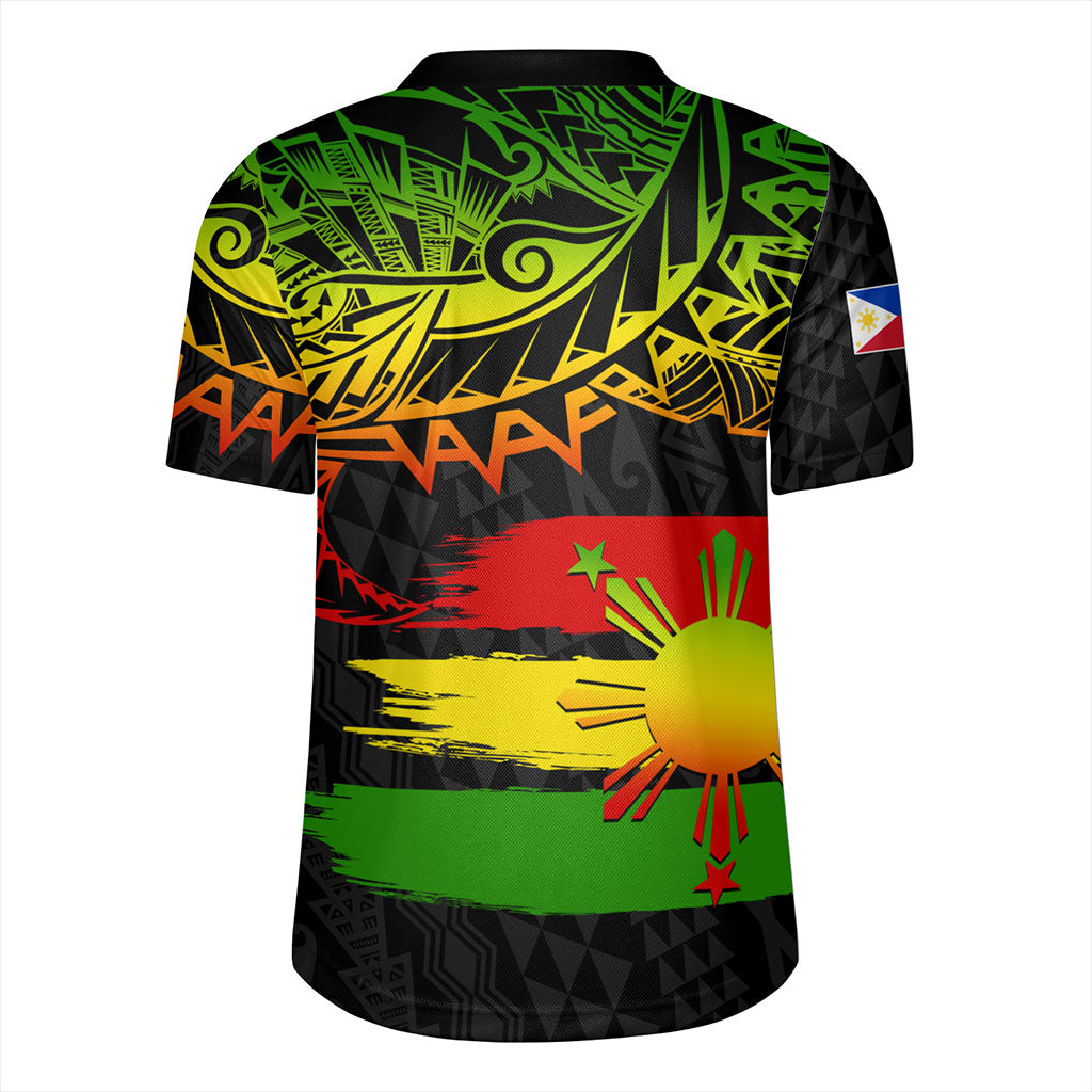 Philippines Filipinos Rugby Jersey Tribal Polynesian Grunge Reggae