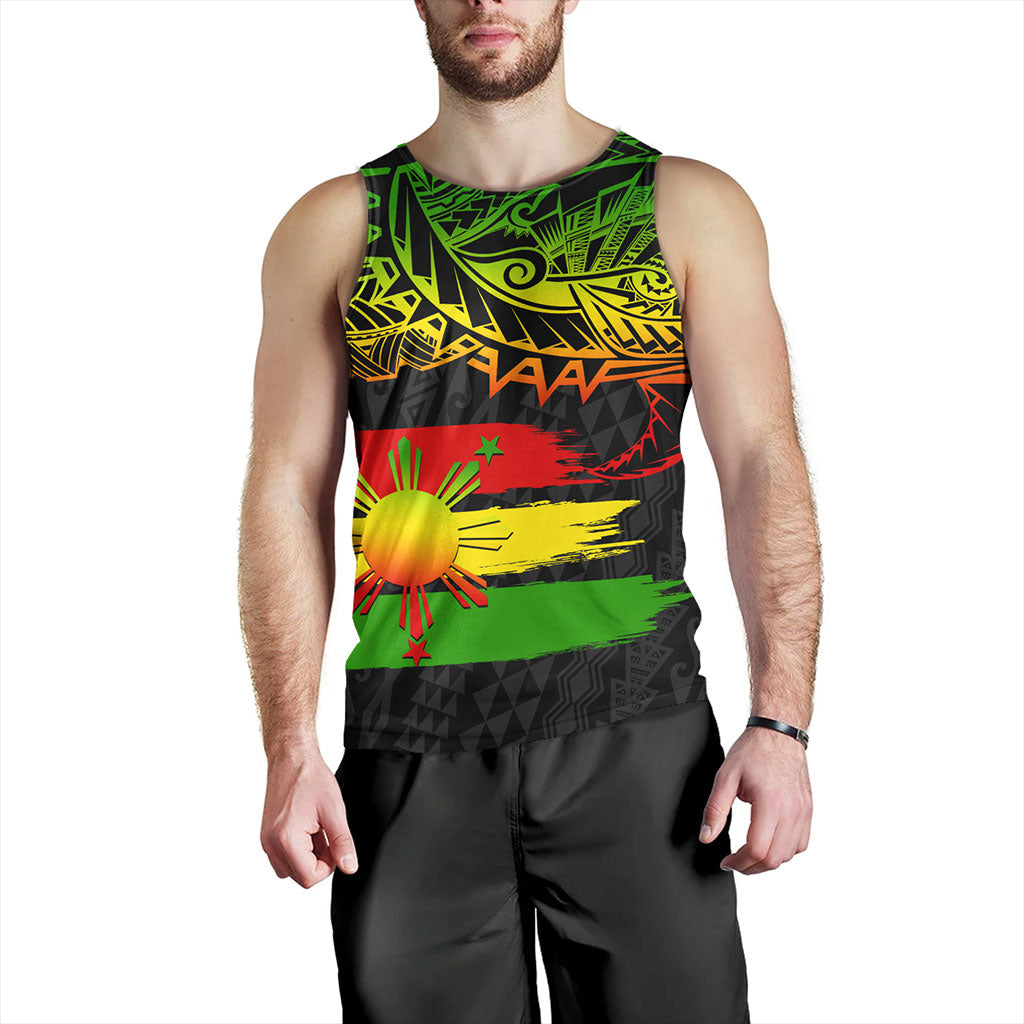 Philippines Filipinos Tank Top Tribal Polynesian Grunge Reggae