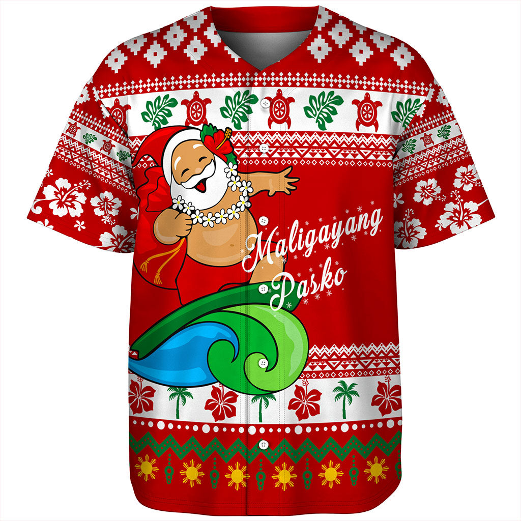 Philippines Filipinos Baseball Shirt Santa Claus Ho Ho Ho Christmas