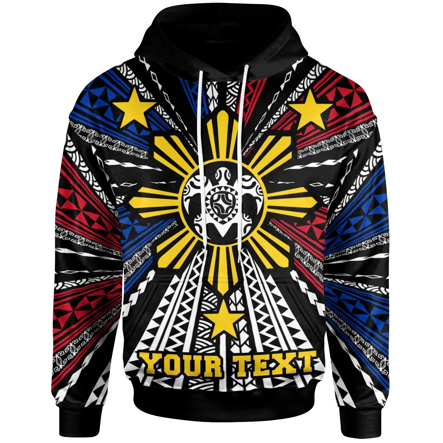 Philippines Custom Personalized Hoodie - Philippines Turtle Flag