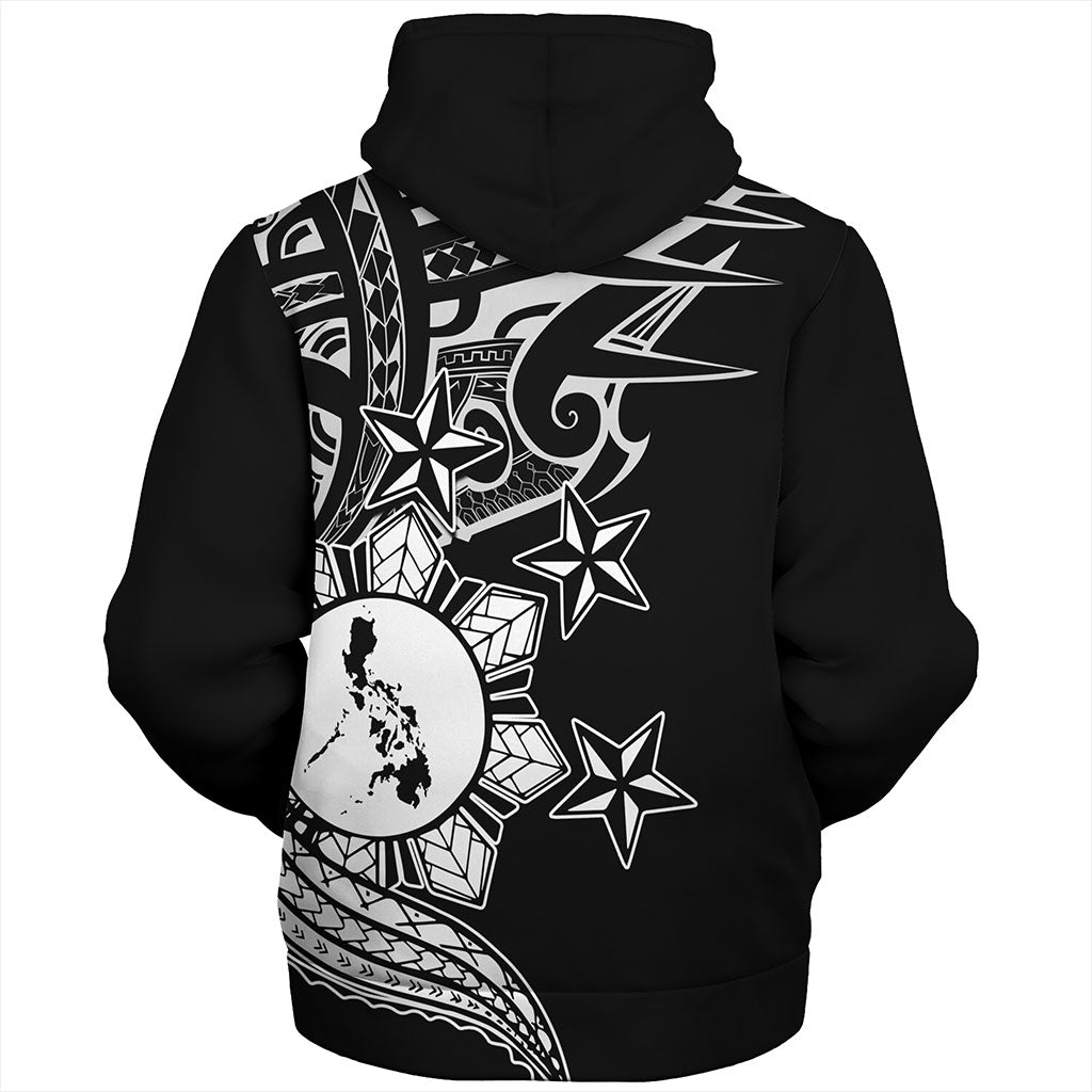 Philippines Filipinos Sherpa Hoodie Traditional Tribal Tattoo Style