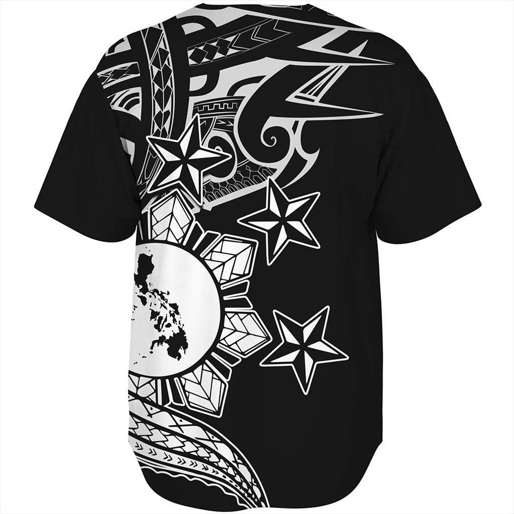 Philippines Filipinos Baseball Shirt Traditional Tribal Tattoo Style