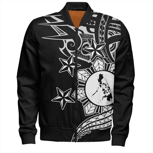 Philippines Filipinos Bomber Jacket Traditional Tribal Tattoo Style