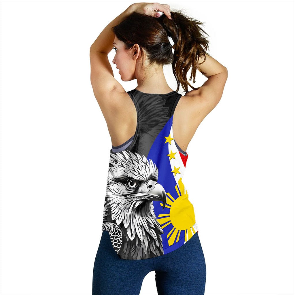 Philippines Filipinos Women Tank Flag Eagles Animal Style