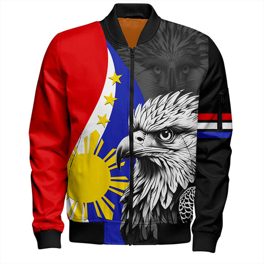 Philippines Filipinos Bomber Jacket Flag Eagles Animal Style