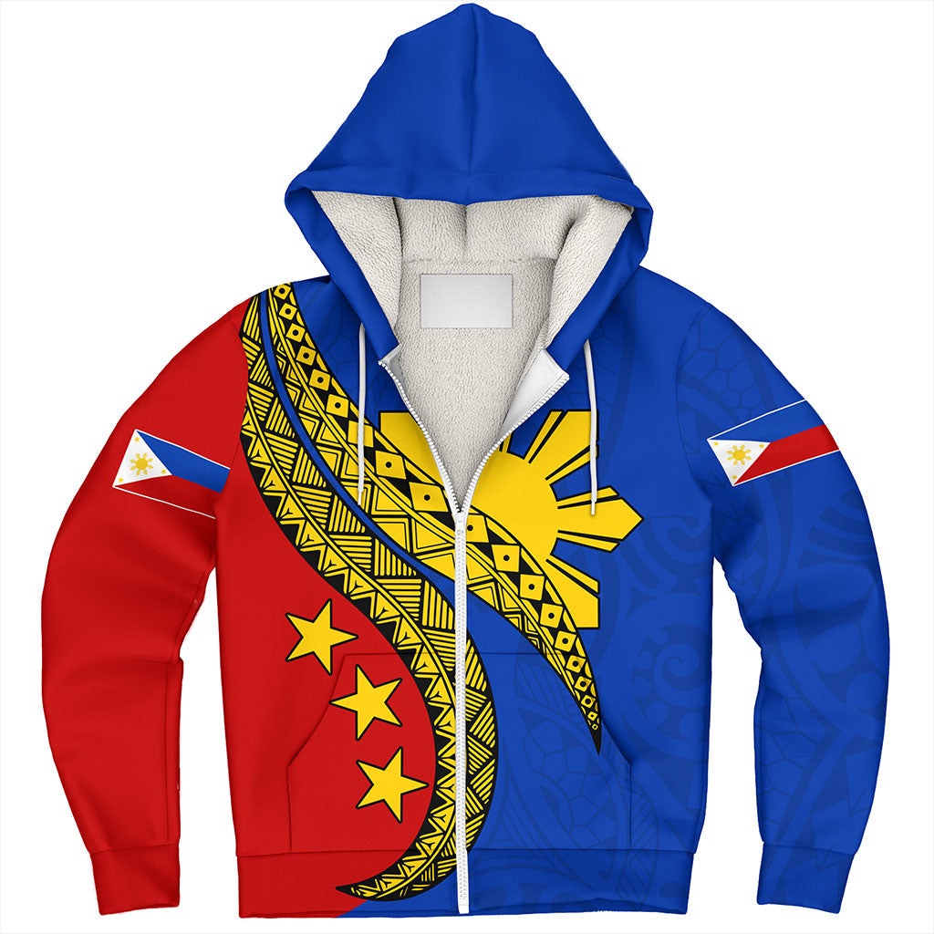 Philippines Filipinos Sherpa Hoodie Filipinos Sun Tattoo Artist Flag