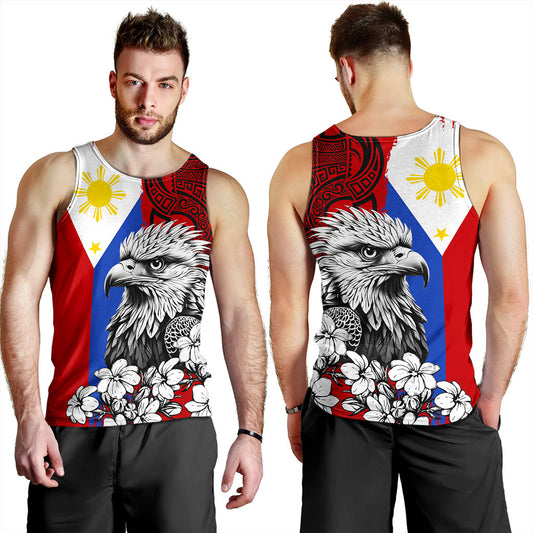 Philippines Filipinos Tank Top Tribal Tattoo Eagles With Sampaguita Flower