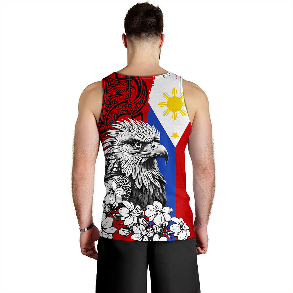 Philippines Filipinos Tank Top Tribal Tattoo Eagles With Sampaguita Flower