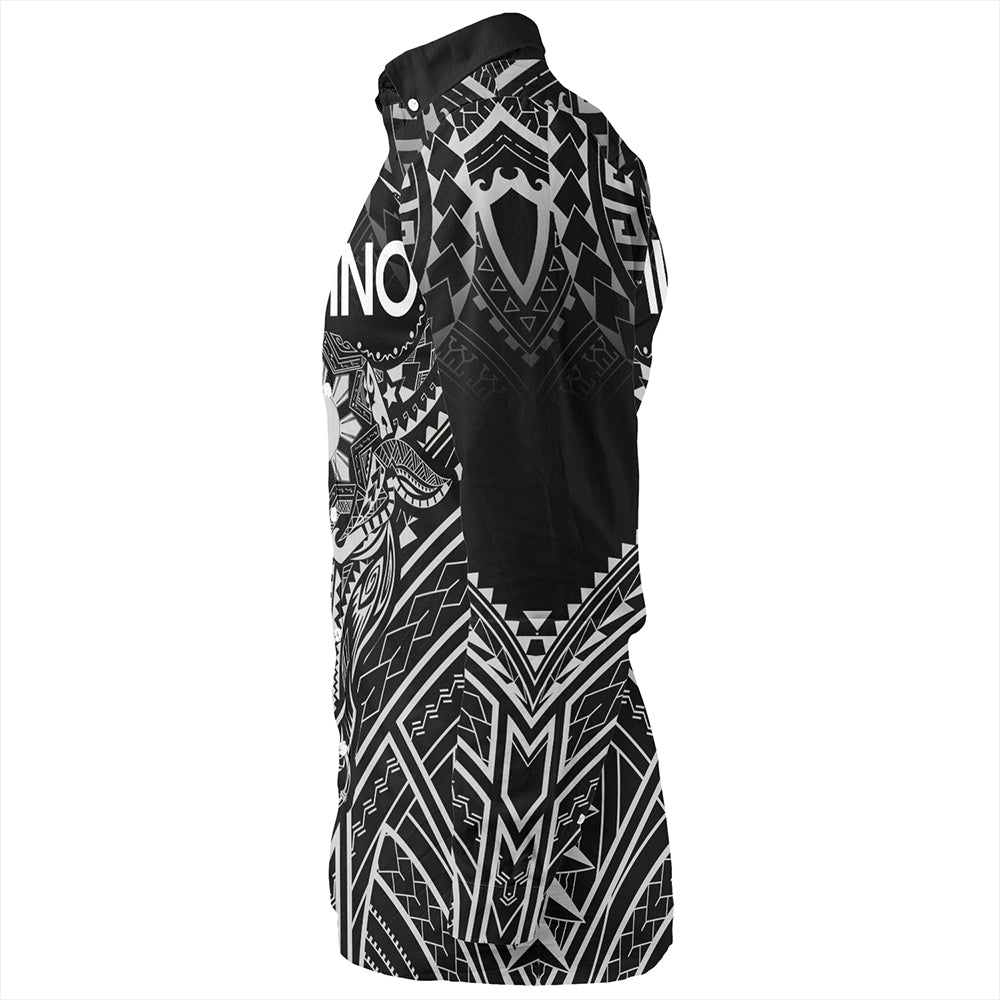 Philippines Filipinos Long Sleeve Shirt Tribal Koner Water Buffalo Tattoo White