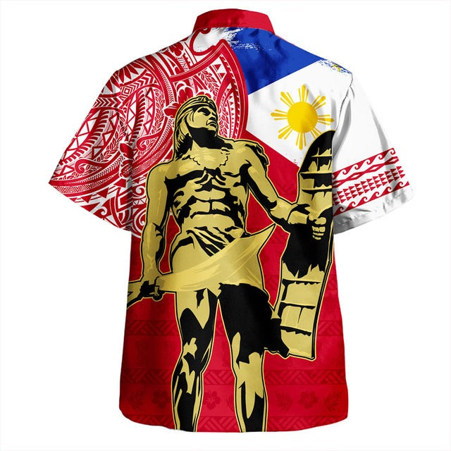 Philippines Filipinos Hawaiian Shirt Tribal Polynesia Flag With Lapu Lapu