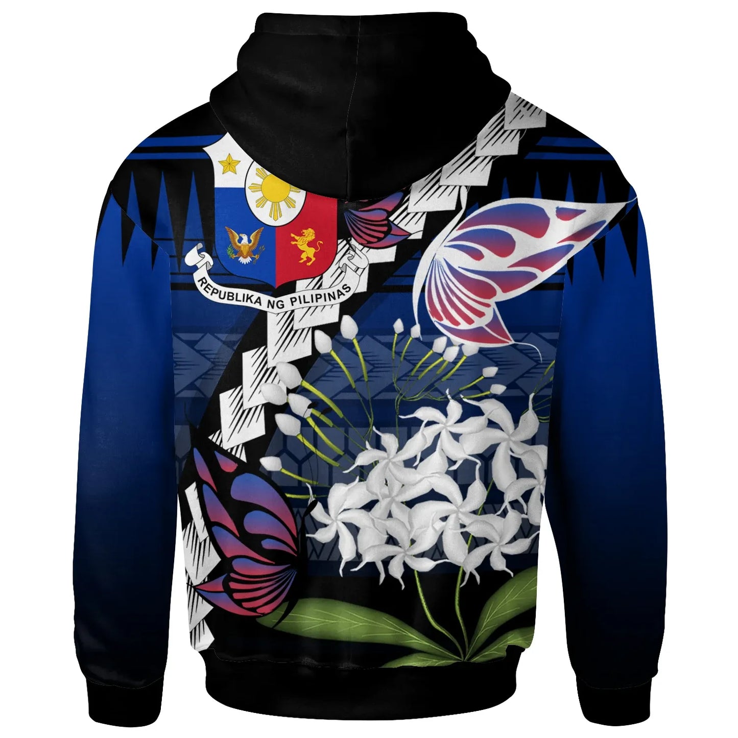 Philippines Hoodie - Butterfly Sampaguita Flower