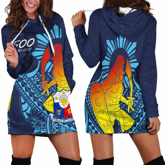 Philippines Hoodie Dress - King Lapu Lapu