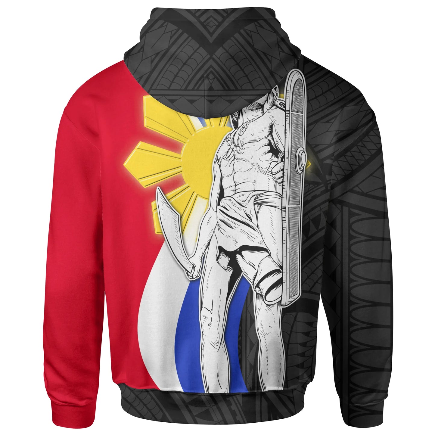 Philippines Hoodie - King Lapu-Lapu Polynesian Pattern