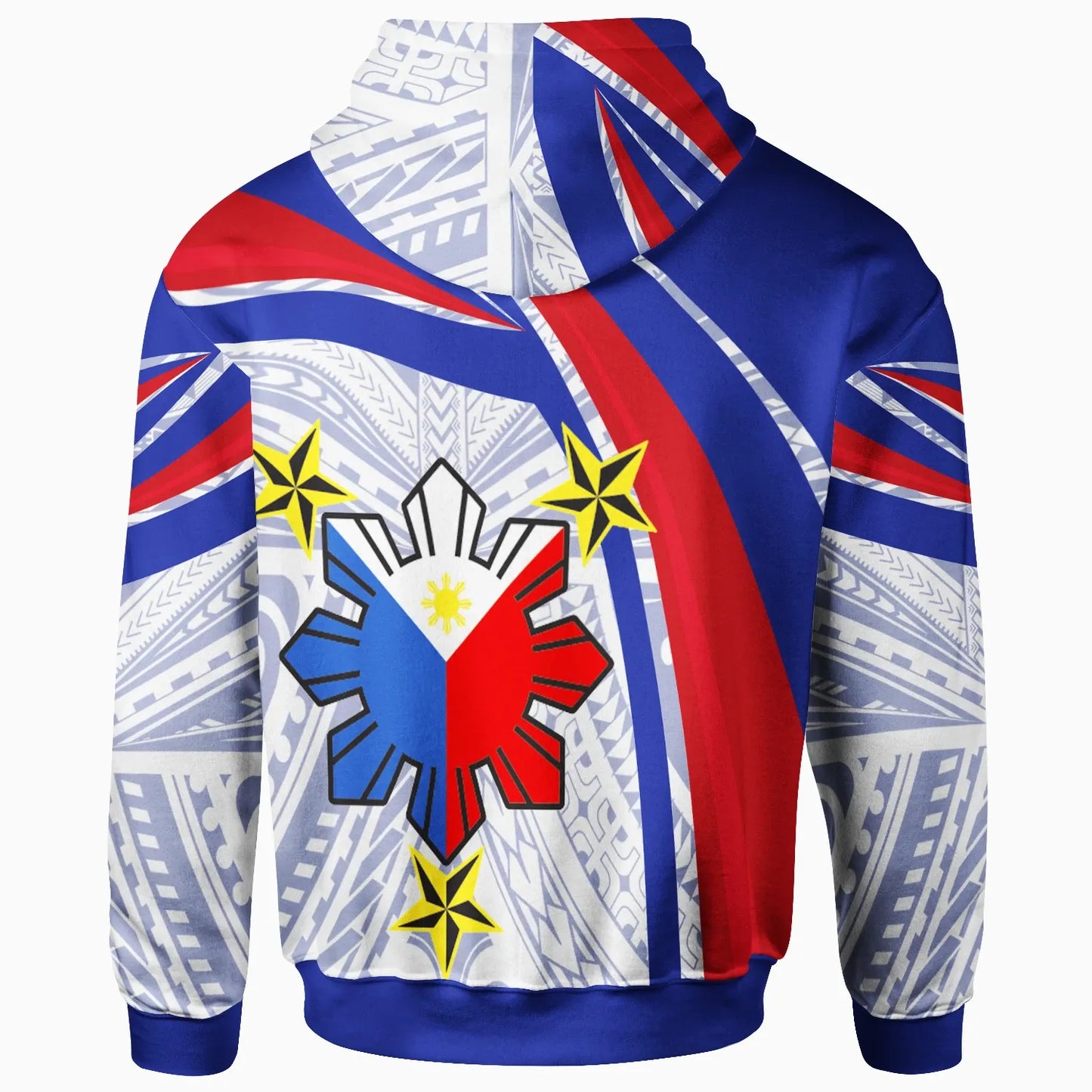 Philippines Hoodie - Polynesian Pattern With Flag