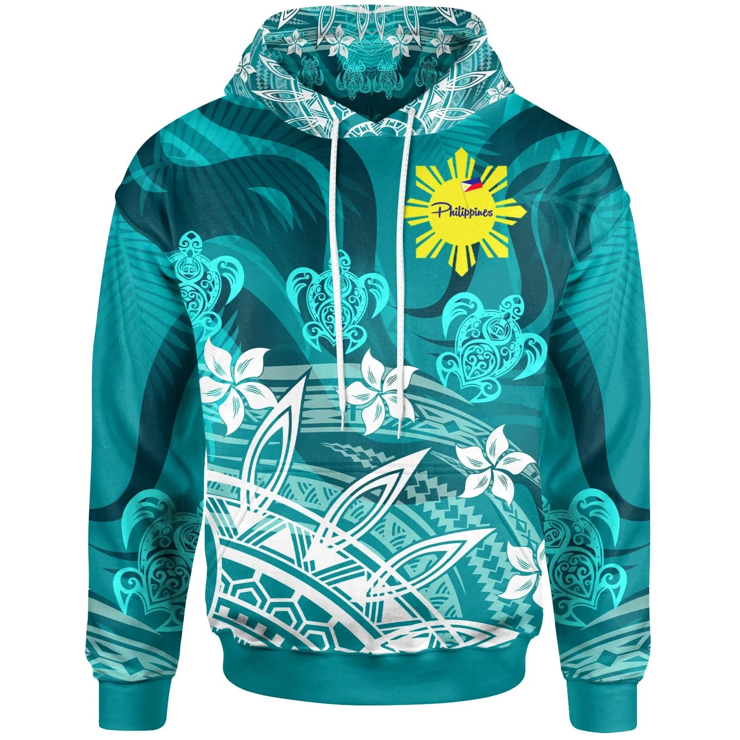 Philippines Hoodie - Turtle Around Flower
