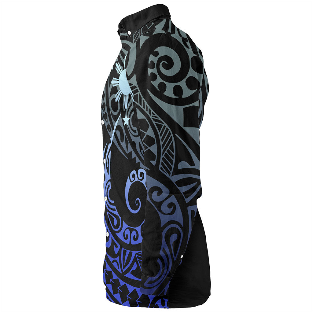 Philippines Filipinos Long Sleeve Shirt Kakau Style