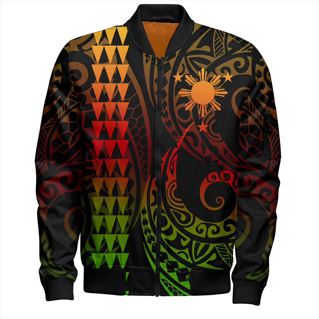 Philippines Filipinos Bomber Jacket Kakau Style