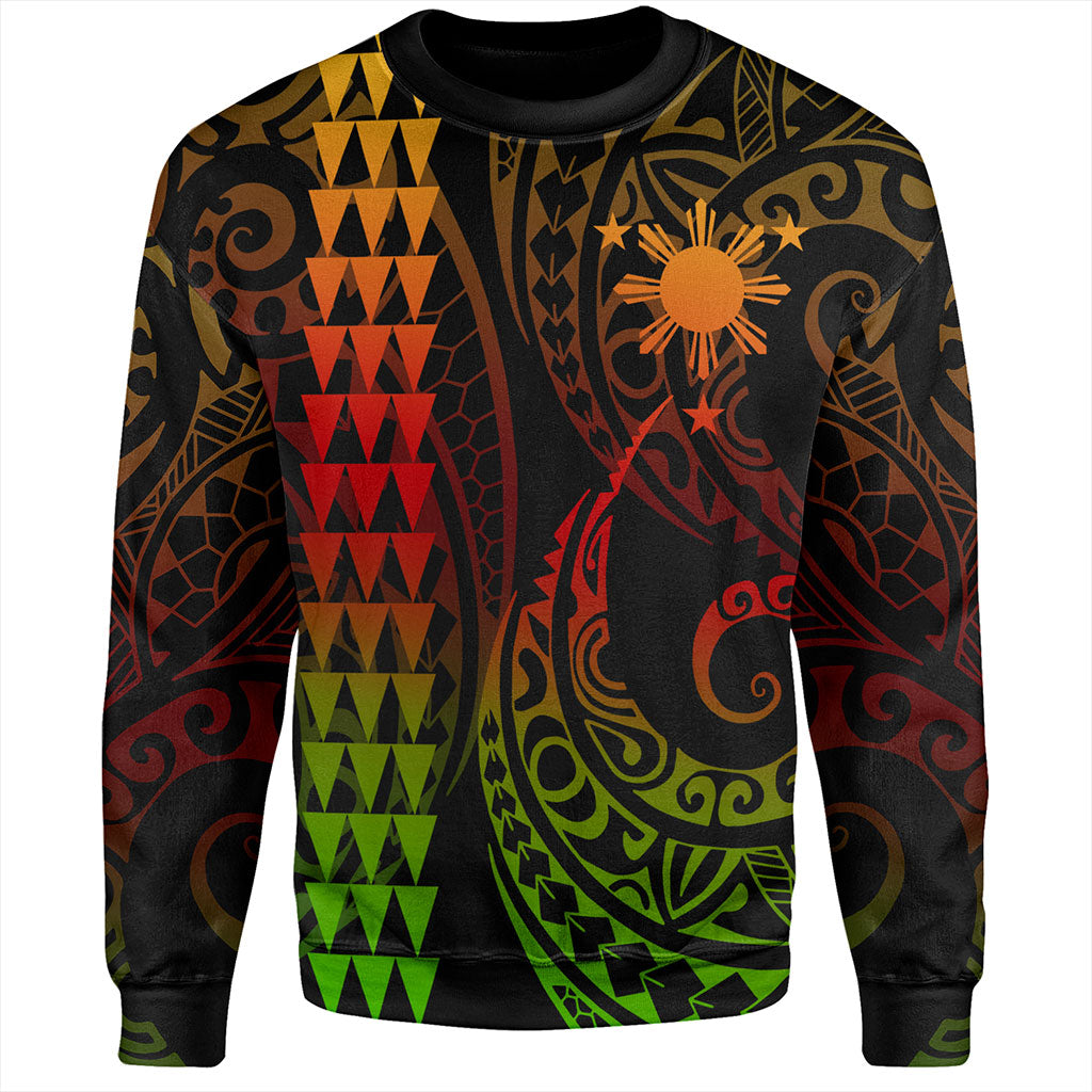 Philippines Filipinos Sweatshirt Kakau Style