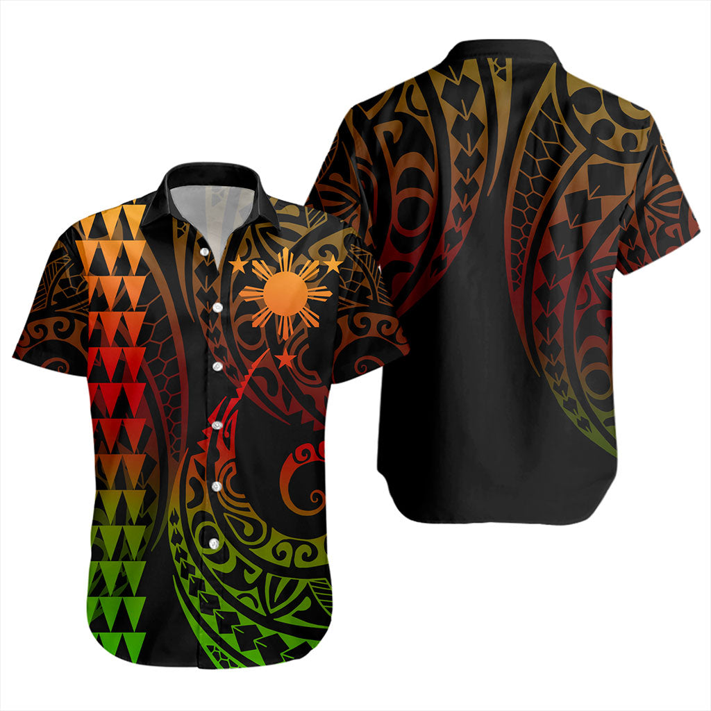 Philippines Filipinos Short Sleeve Shirt Kakau Style